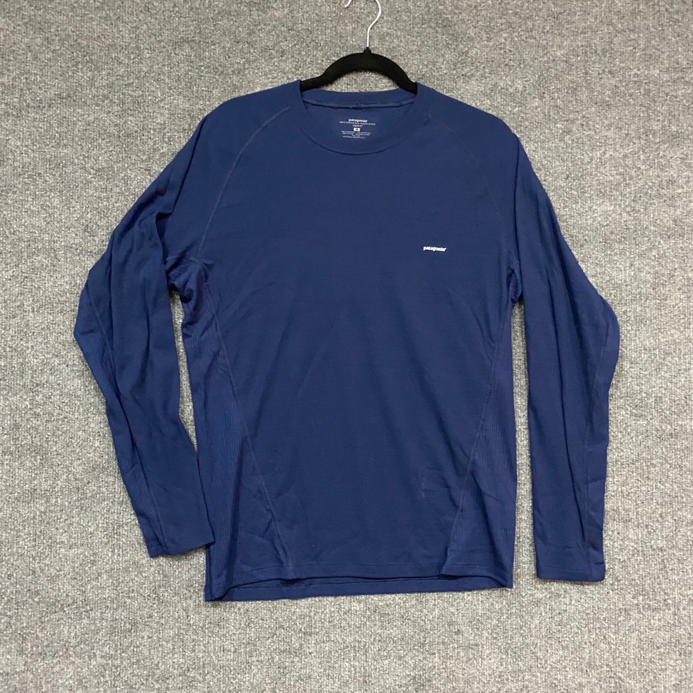 Patagonia Capilene Performance Baselayer Mens Medium Navy Blue Long Sleeve Shirt
